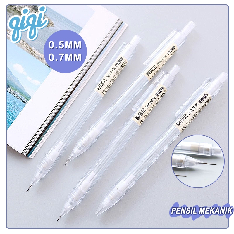 

Pensil Mekanik/Mechanical Pencil/Ins pensil mekanik transparan 0.5/0.7mm - Qiqi Treasure