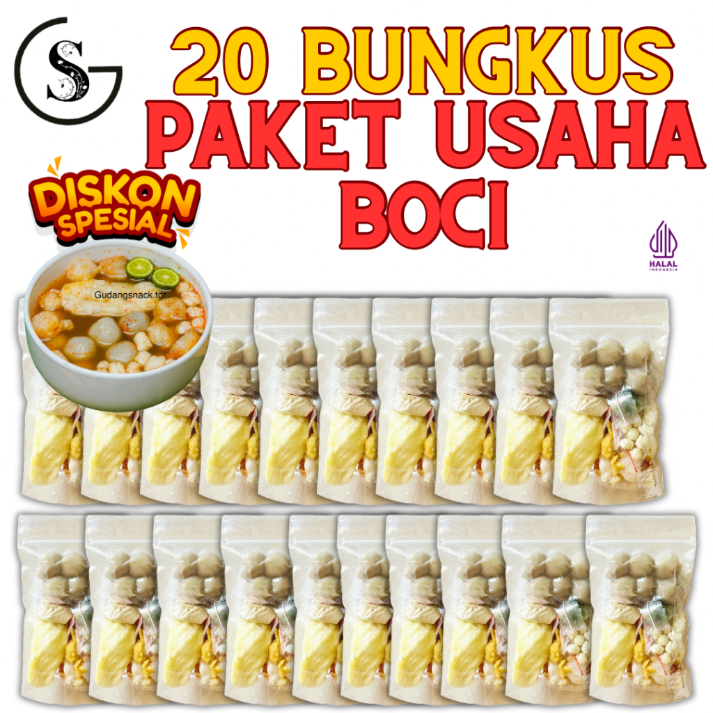 

RISELLER 20 BUNGKUS BASO ACI HEMAT BANGET