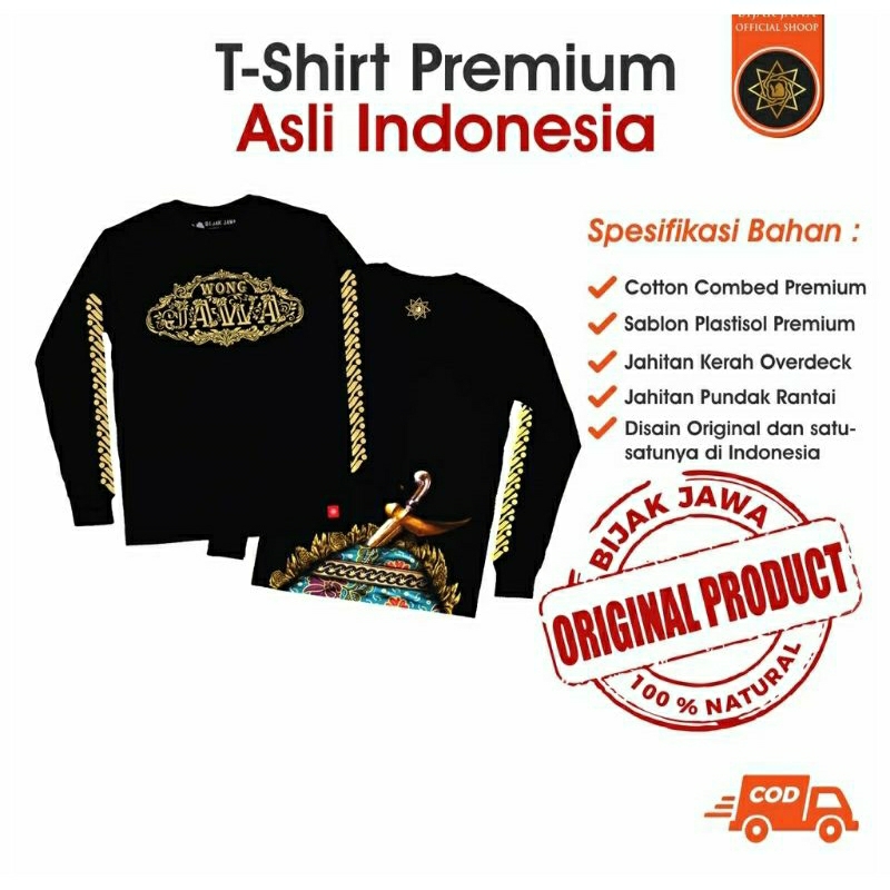 Kaos Bijak Jawa WONG JAWA FLORAL