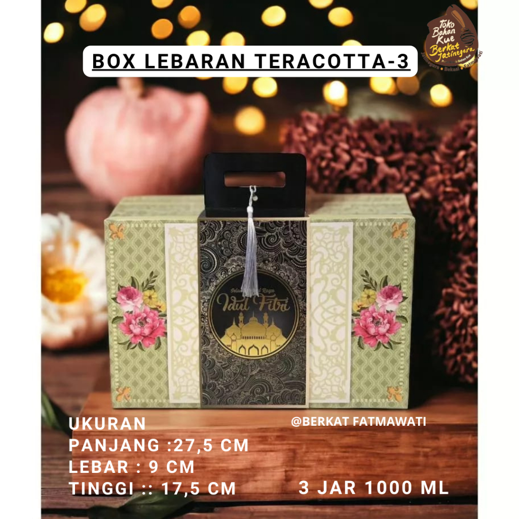 

BOX LEBARAN TERRACOTTA-3 / DUS LEBARAN / BOX LEBARAN 3 JAR 1000 ML