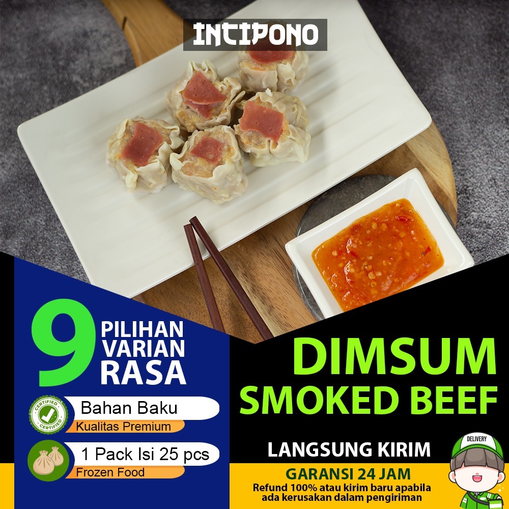 

Incipono Dimsum Smoked Beef Frozen Food 1 Pack Isi 25 Pcs Halal Premium