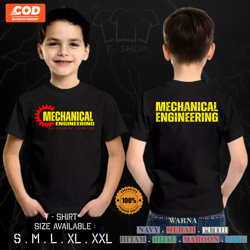 Kaos Baju ANAK Teknik Mesin Solidarity M Forever Kaos Distro Anak Terbaru MECHANICAL ENGINEERING V5