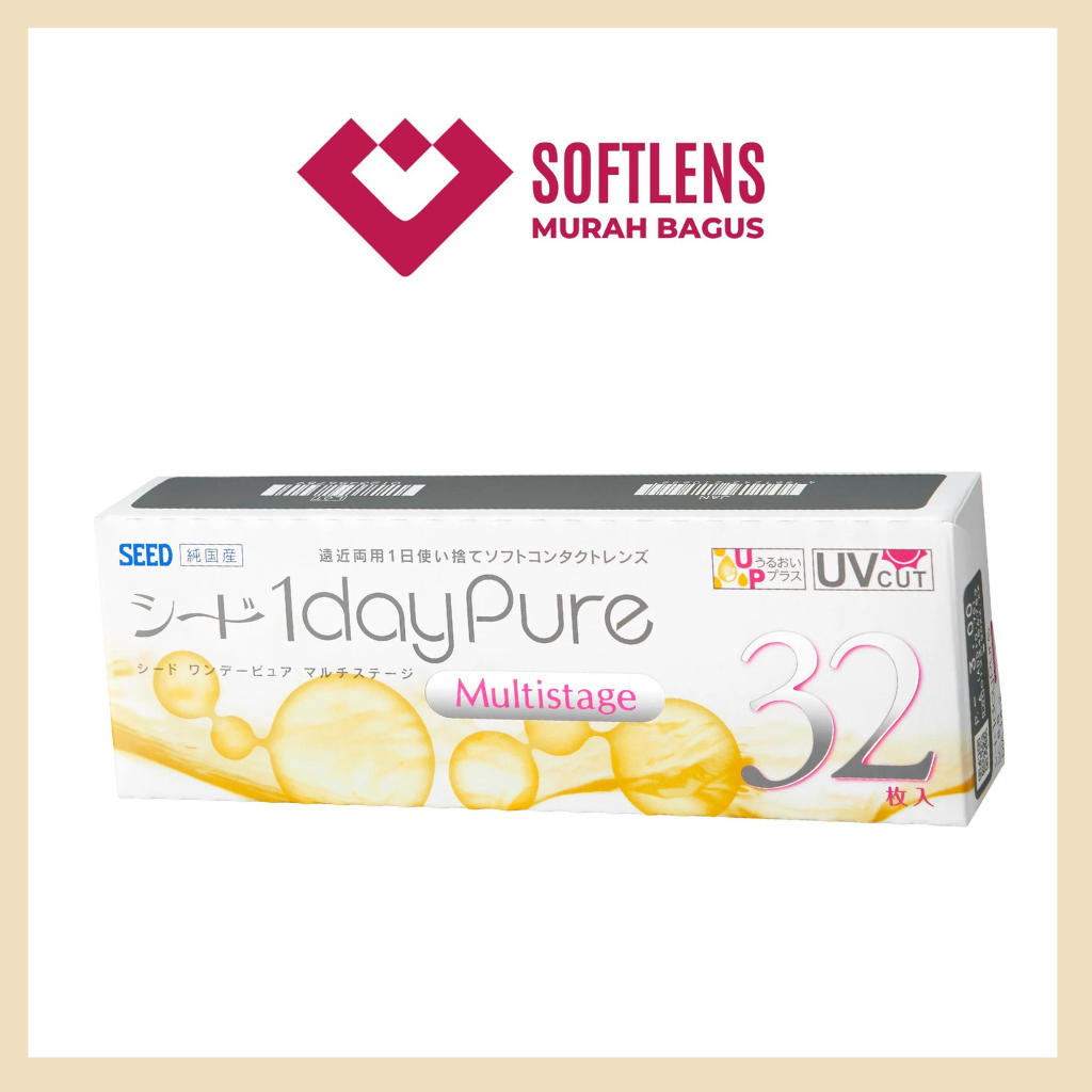 Softlens SEED 1 DAY MULTISTAGE / Softlens Bening Harian Bifocal / Softlens isi 32 PCS