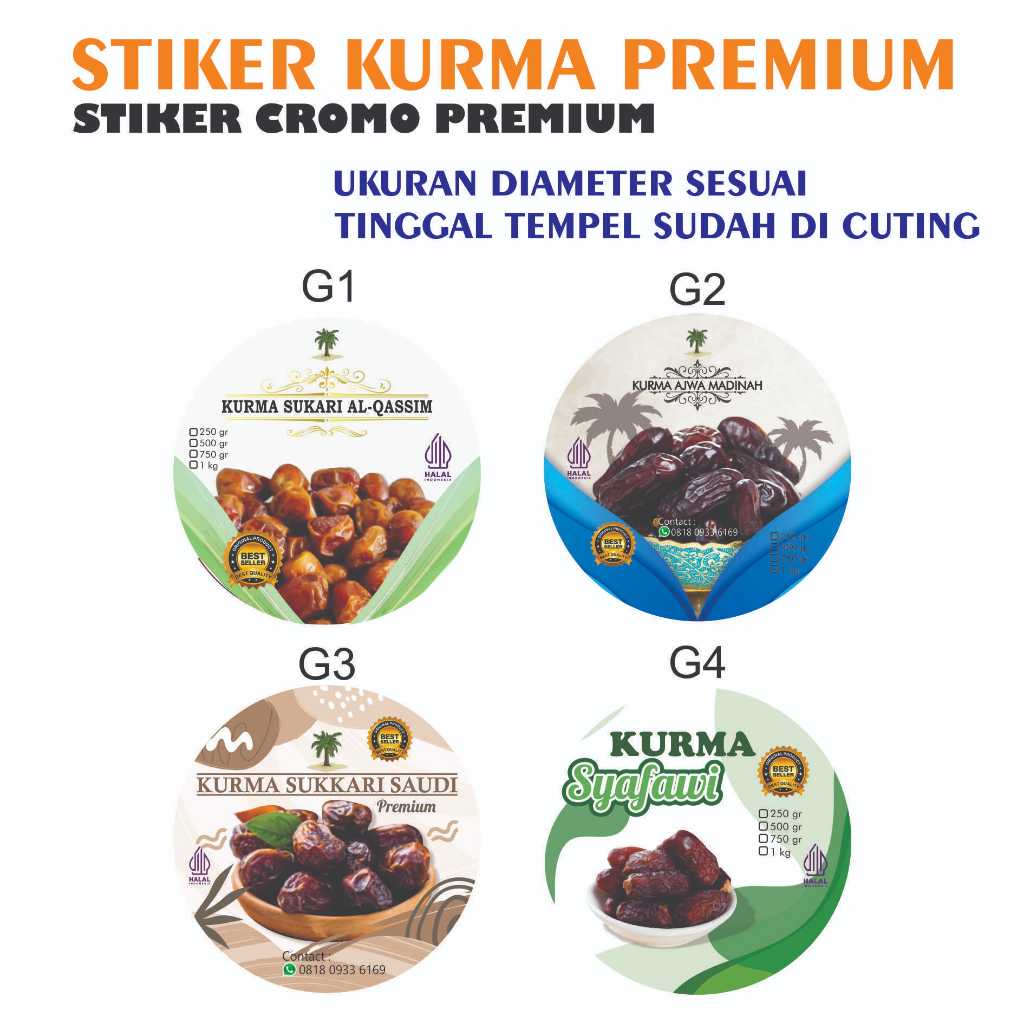 

STIKER KURMA CROMO PREMIUM