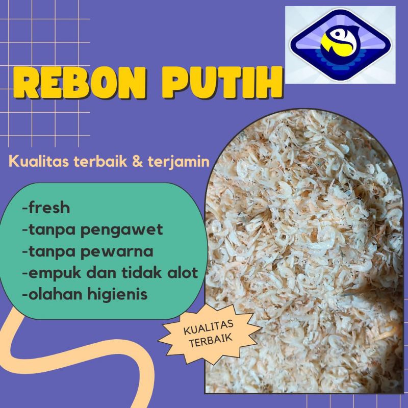 

Ikan Asin Rebon Putih / Hepi Sedang Berat 250g 500g 1kg