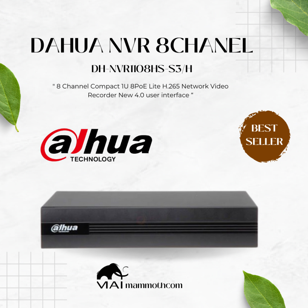 DAHUA NVR CCTV NVR1108HS-S3/H 8CH 2MP