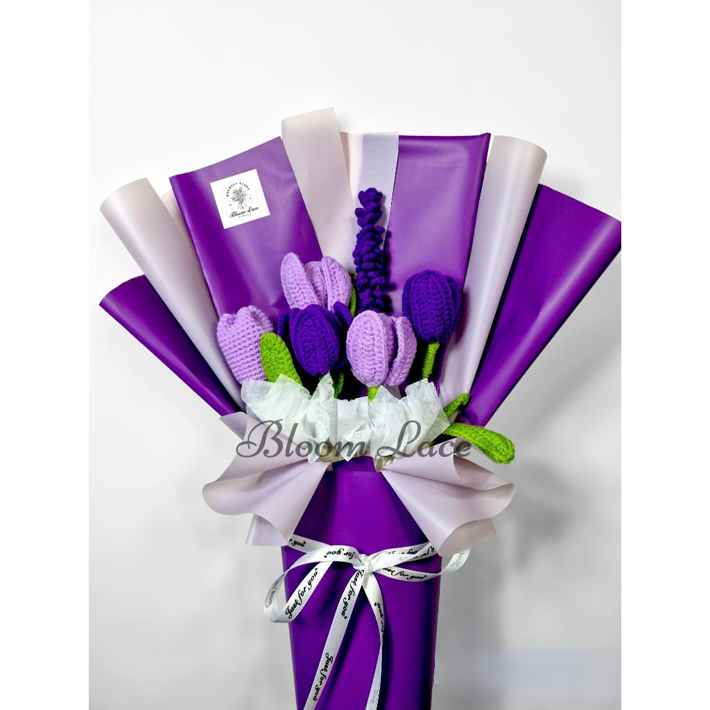 buket bunga rajut tulip crochet | bucket wisuda | bouquet hadiah ulang tahun buat pacar