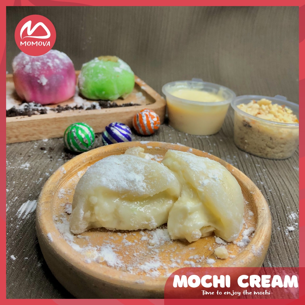 

Mochi Cream Daifuku isi 4 Mochi Isian Krim Vanila