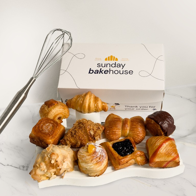 

Sunday Bakehouse Mini Croissant Viennoiserie Pastry Box of 10