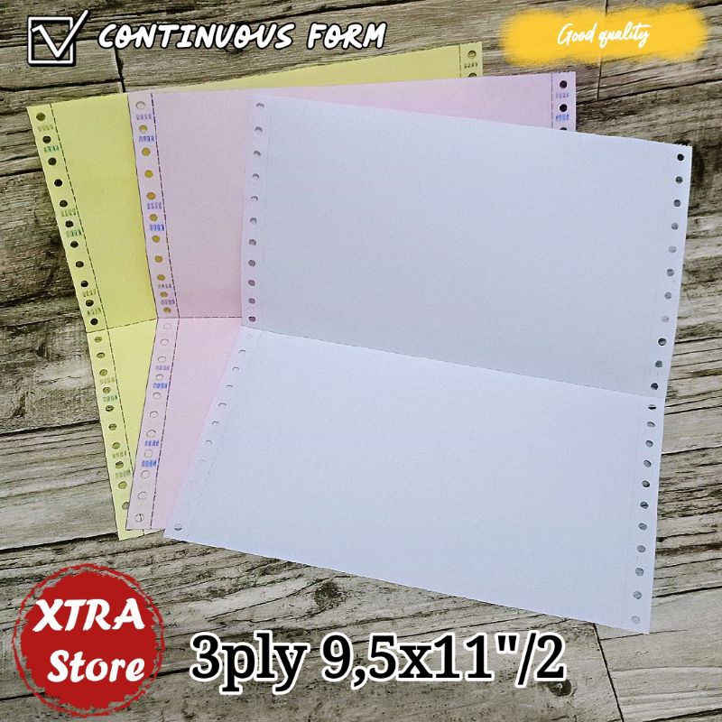 

Promo Kertas Continuous Form 3Ply 9,5x11" NCR Putih, Merah, Kuning