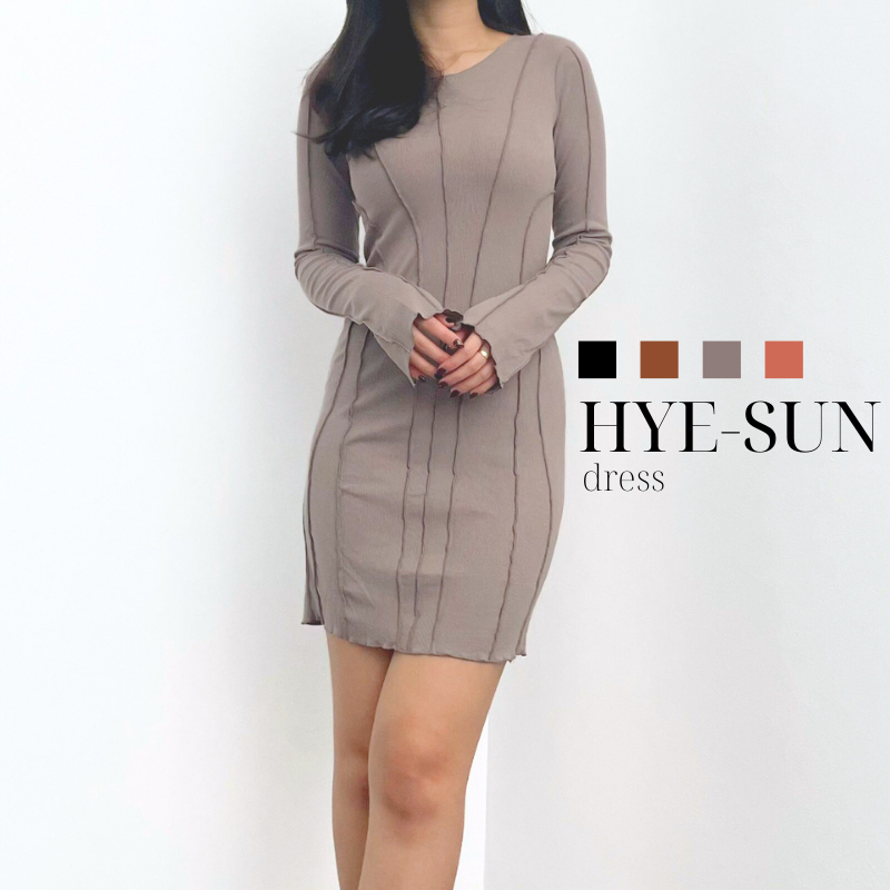 Vclothing | Bodycon Dress Knit Premium Mini Dress | Summer Korean Sexy Long Sleeve | Party Dress Bod