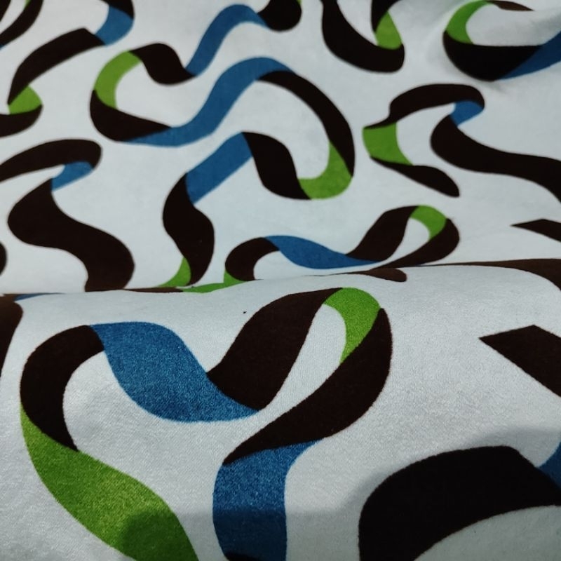 KAIN SOFA MOTIF LORENG // KAIN SOFA METERAN // KAIN BLUDRU PUTIH LORENG (50X143CM)