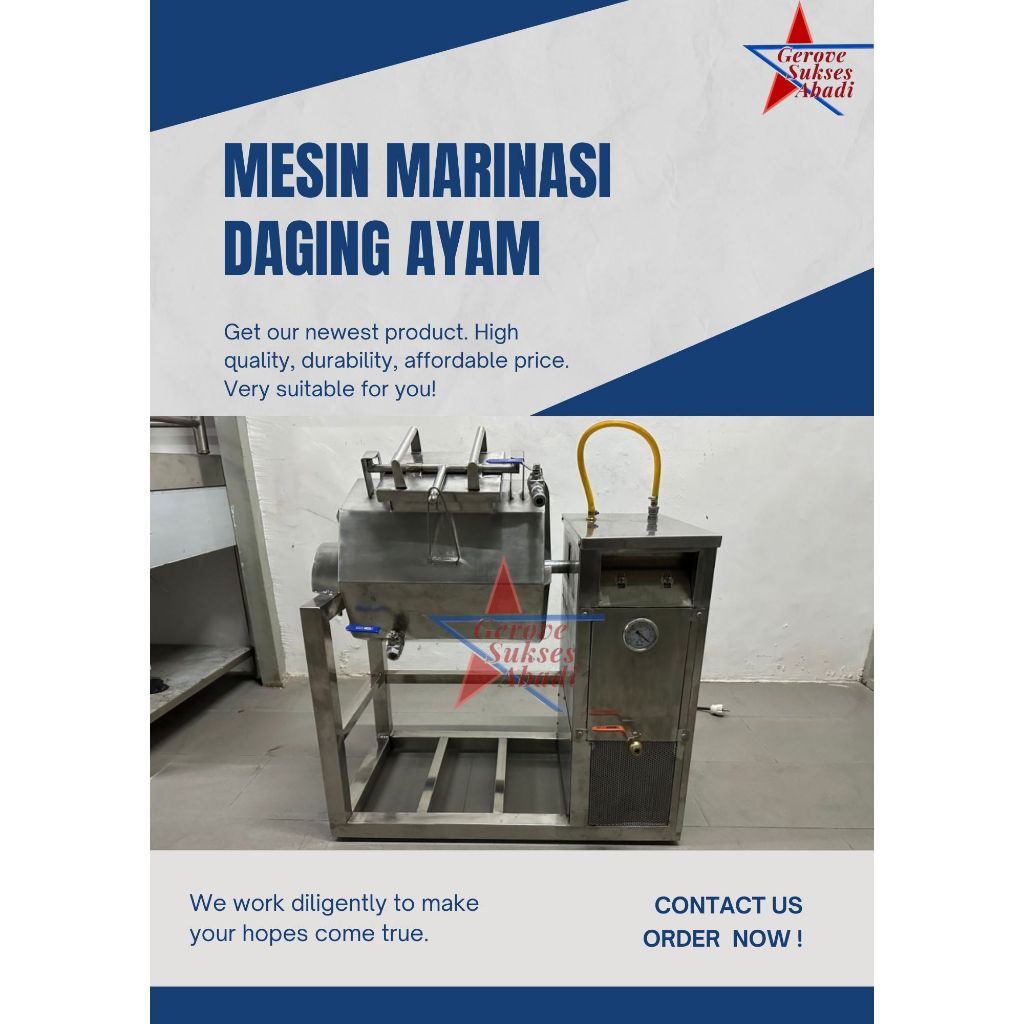 Marinasi Daging - Mesin Marinasi Daging dengan Vacuum Kaps 50kg