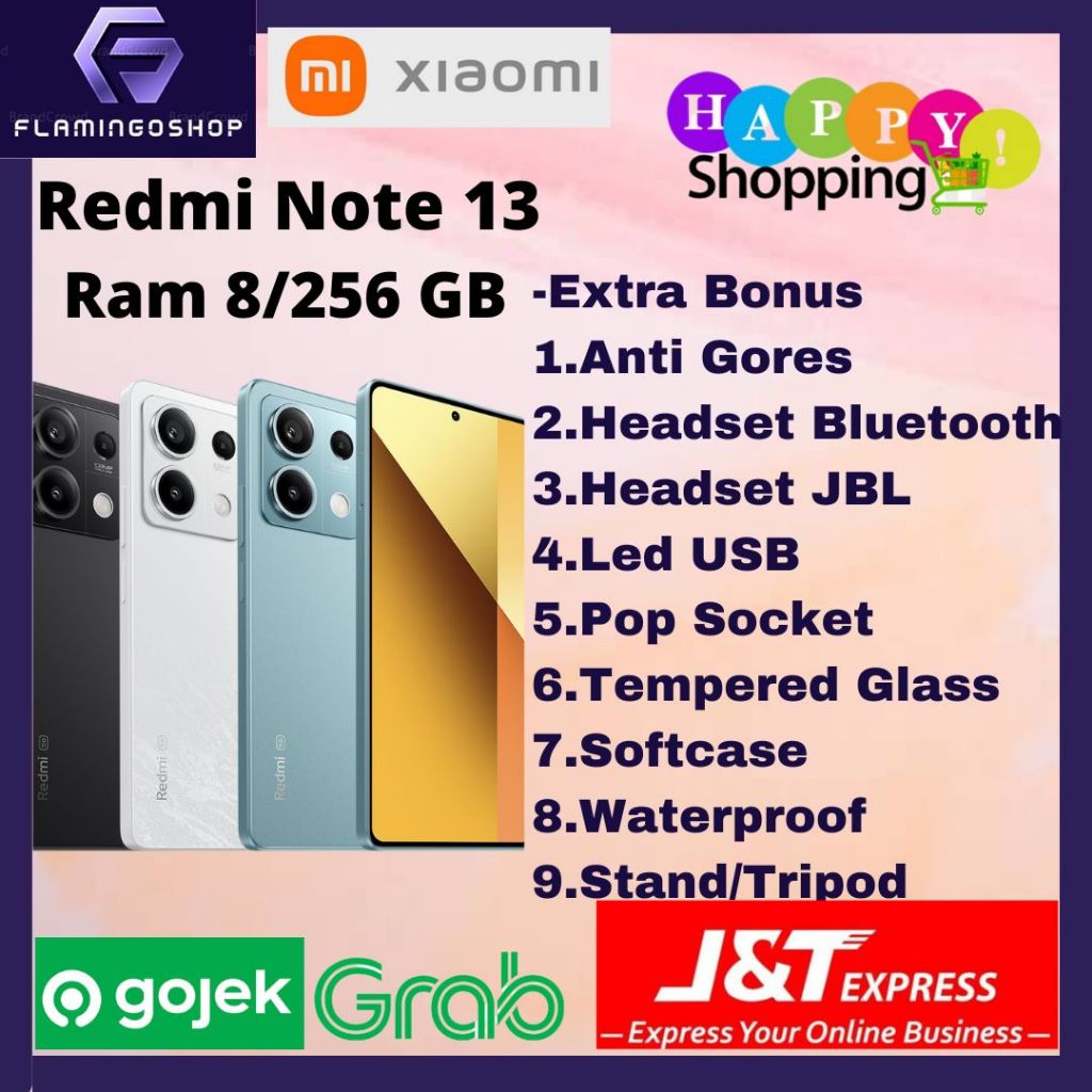 XIAOMI REDMI NOTE 13 4G & 5G RAM 8/256 GB GARANSI RESMI XIAOMI