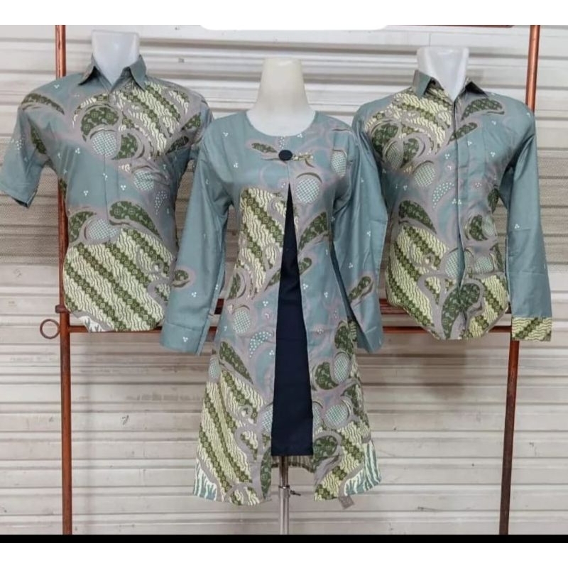 kemeja batik murah hijau sage