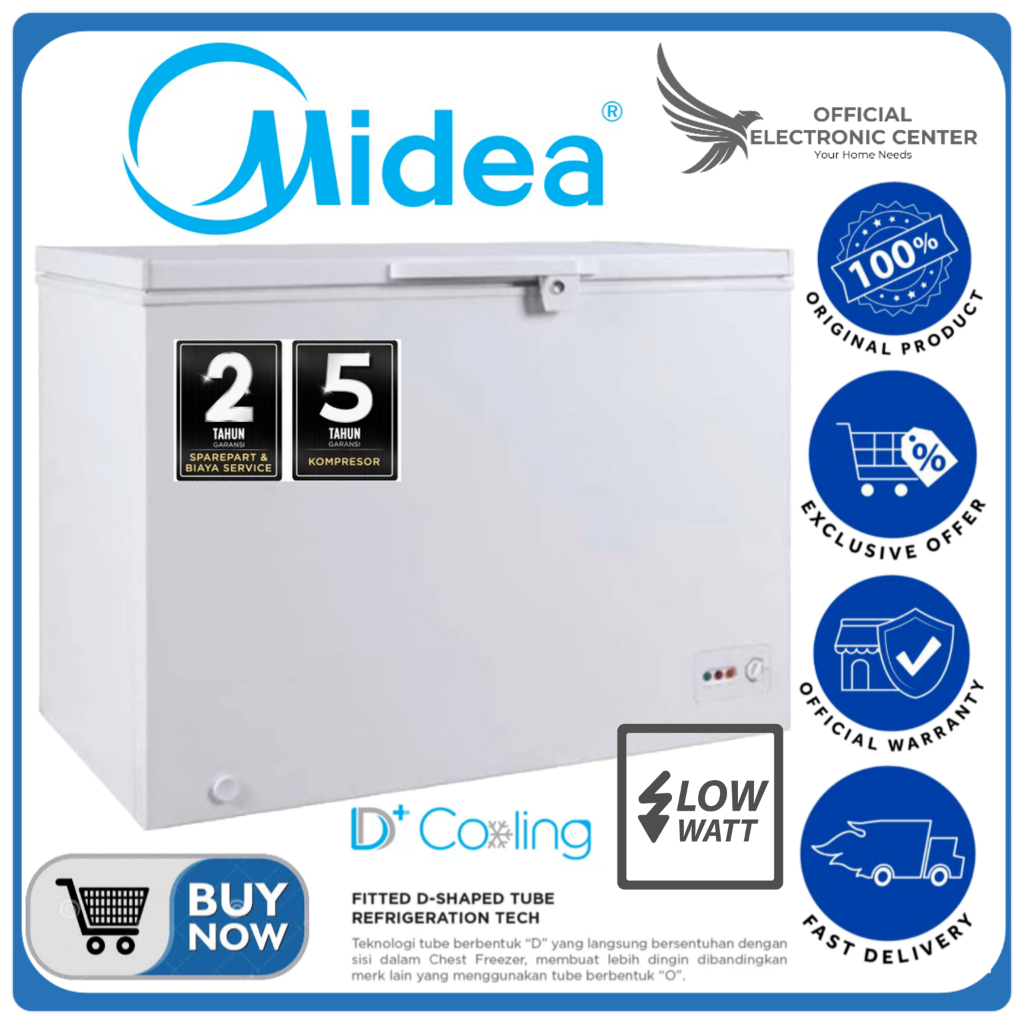 MIDEA CHEST FREEZER HS-258CK HS258CK 258 SUPER FAST FREEZING LOW WATT FREEZER MIDEA 200L CHEST FREEZ