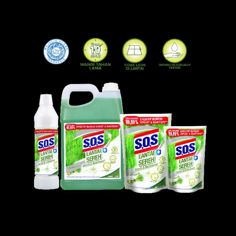 SOS Pembersih Lantai - Sereh PEMBERSIH LANTAI // SENSASI WANGI SEREH
