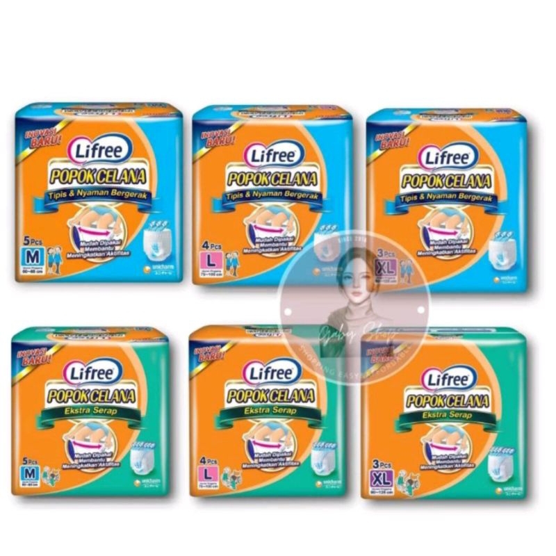 LIFREE POPOK DEWASA CELANA/PAMPERS DEWASA M/L/XL/XXL