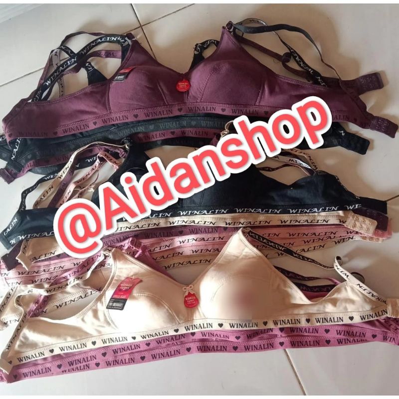 12 pcs bh wanita dewasa tanpa kawat tanpa busa // bh wanita dewasa polos tanpa kawat size 34 36 38 4