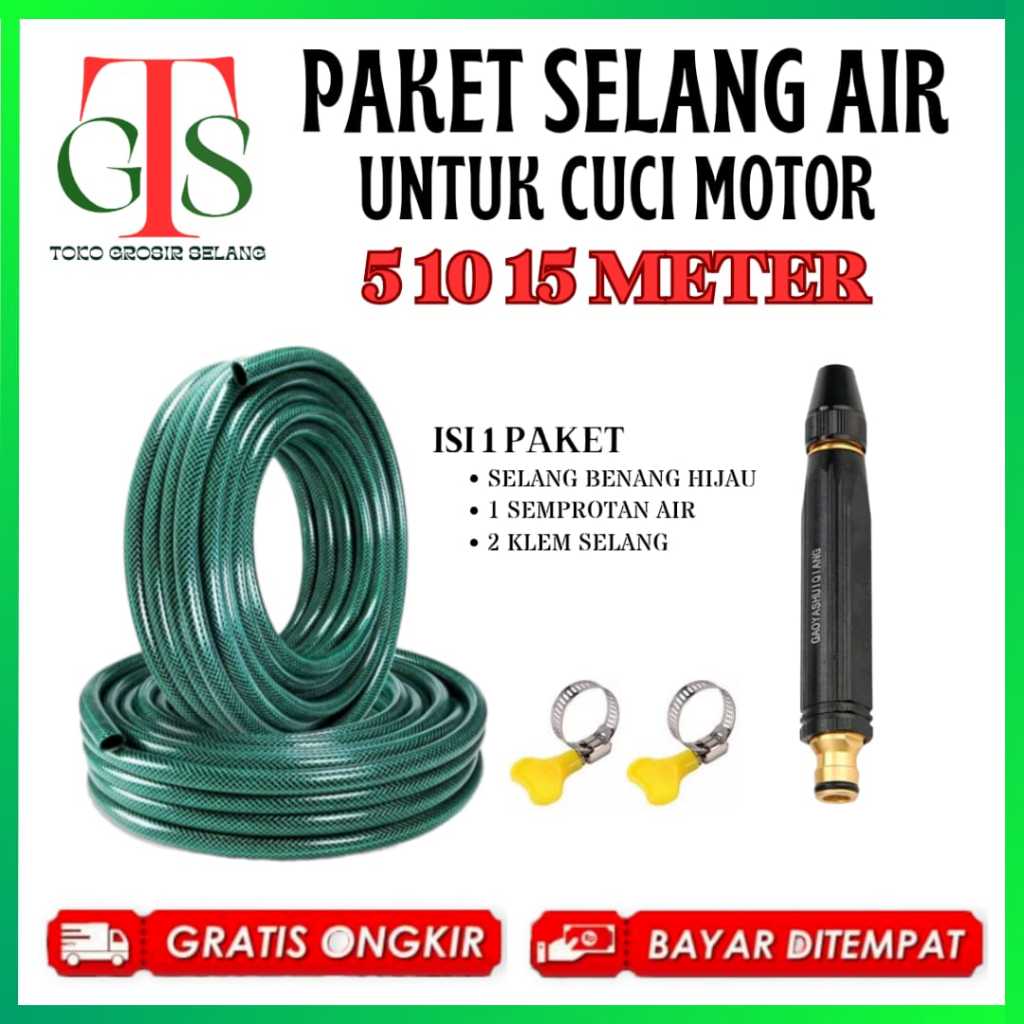 PROMO SEPAKET SELANG CUCI MOTOR MOBIL DAN SIRAM TANAMAN