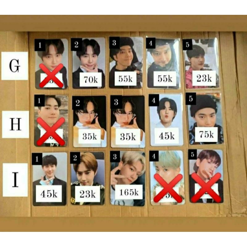 Photocard official Exo Exo pc Sehun Vivi Suho mozart Cream Soda Baekhyun