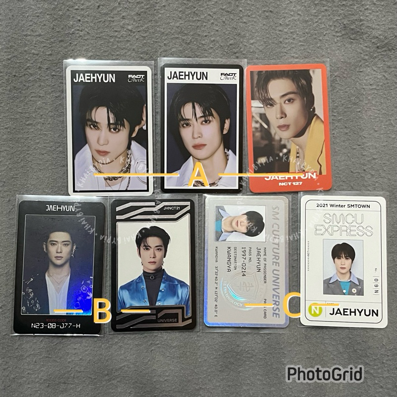 NCT Jaehyun Photocards pc fact chect tc access card universe 2 baddies