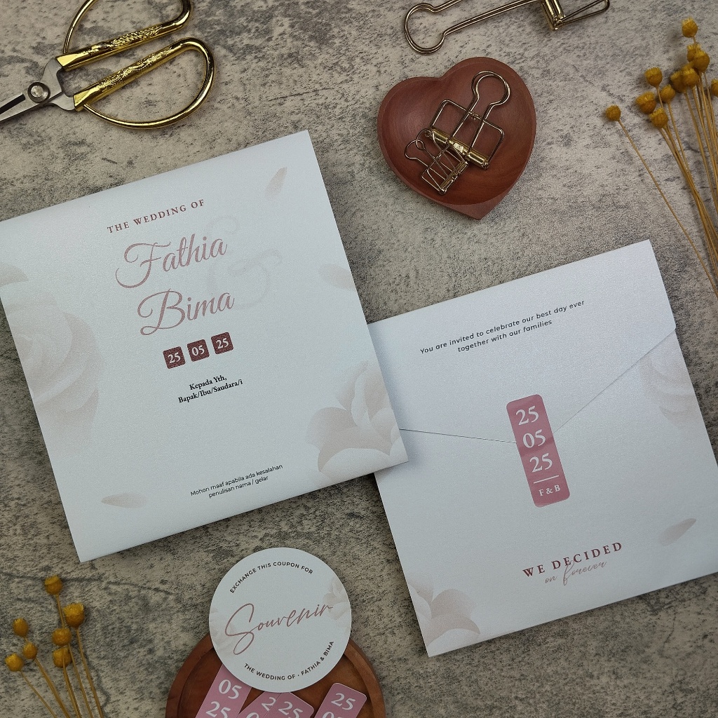 Undangan Pernikahan Cetakgrafis Unik Simple Minimalis (SA.003)