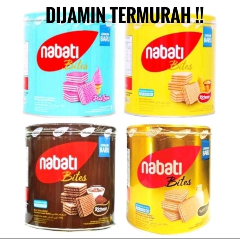 

Nabati Bites Biskuit Wafer 240gr Tin Can Kaleng Coklat Keju Goguma Termurah