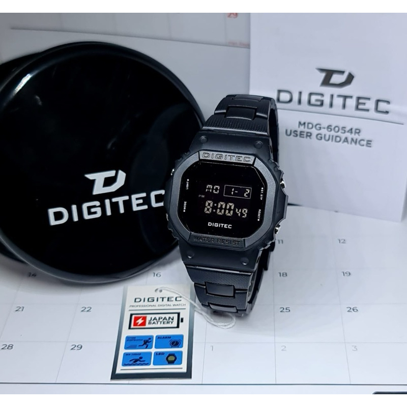 Jam Tangan DIGITEC DG 6054 / MDG-6054R / DG6054R / DG6054  / DG 6054R Digitec Original Rantai Stainl