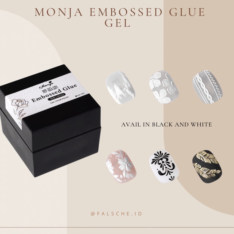 ART H25W MONJA EMBOSSED GLUE EMBOSSED DESIGN NAIL GEL 5G