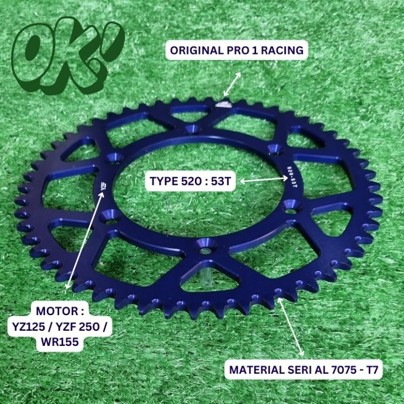 GIR GEAR SPROCKET YZ YZF BILLET 520 PRO 1 RACING
