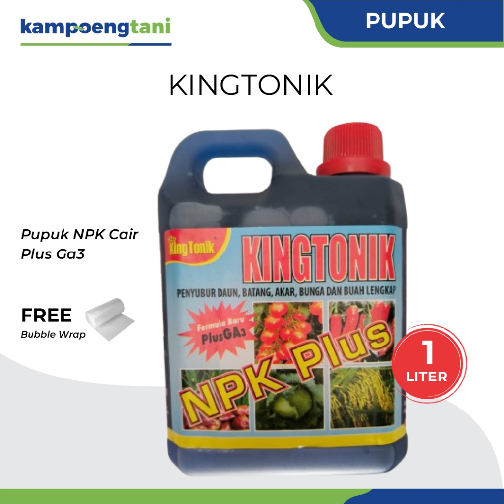 Kampoeng Tani - Pupuk NPK Cair King Tonik Plus 1 Liter Pupuk Pelengkap Cair Semua Jenis Tanaman