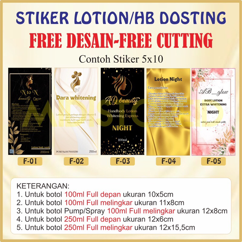 

STIKER BOTOL LOTION DOSTING