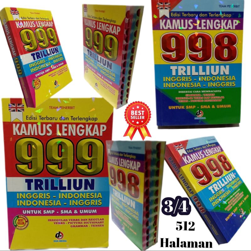 kamus bahasa inggris lengkap ,kamus inggris -indonesia indonesia-inggris tanggug,3/4