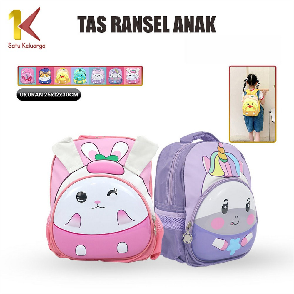 Satu Keluarga Tas Ransel Anak Cewek Cowok T51 Ransel Sekolah Backpack Mini Karakter Fashion Kids Uni