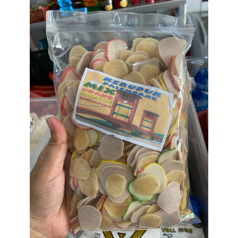 

Kerupuk Palembang Mix Udang, Bawang, Cerimping 350gr