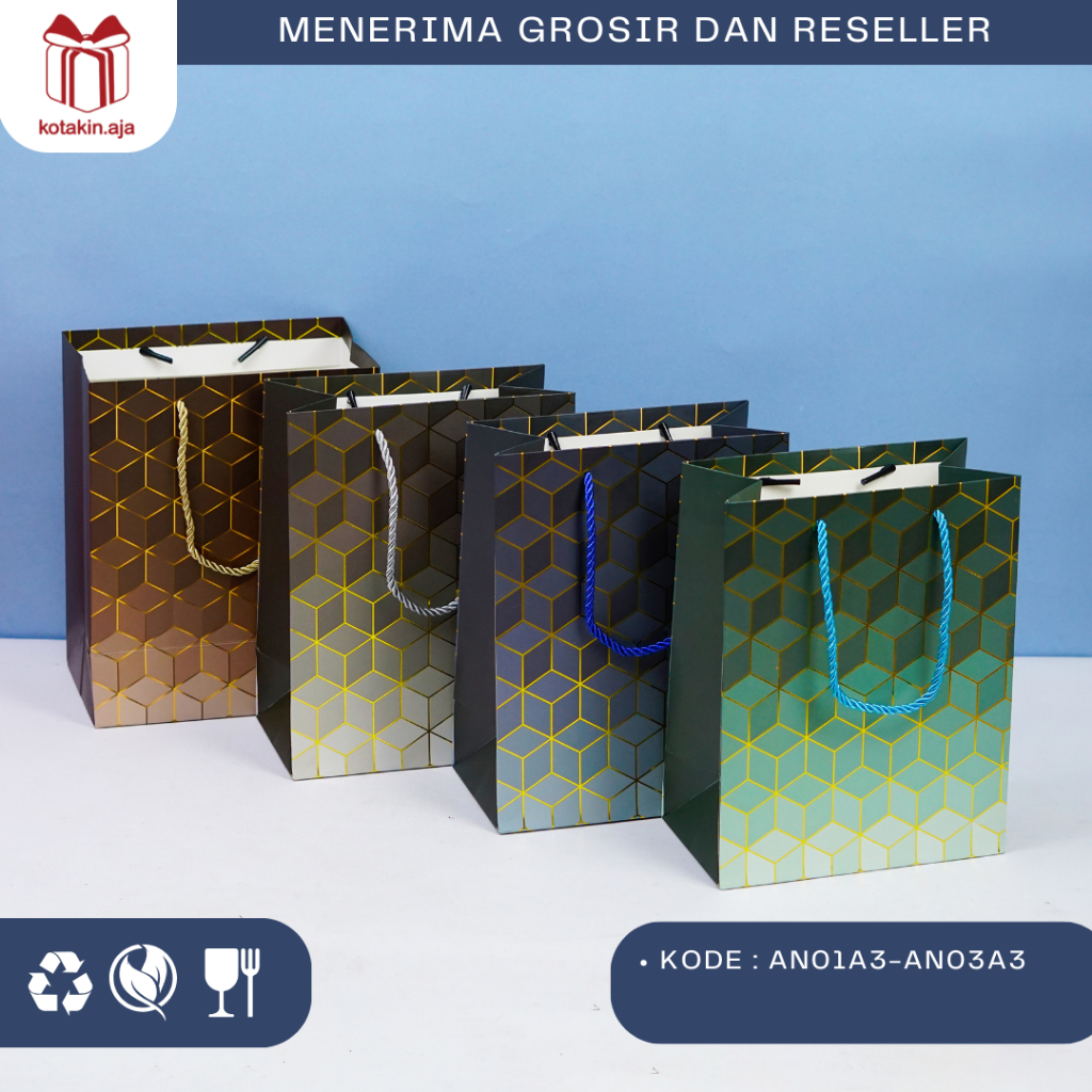 

Tas Kado / Tas Hampers / Tas Souvenir / Goodiebag Kado / Goodiebag Hampers / Paper Bag Kado I AN01A3-AN03A3