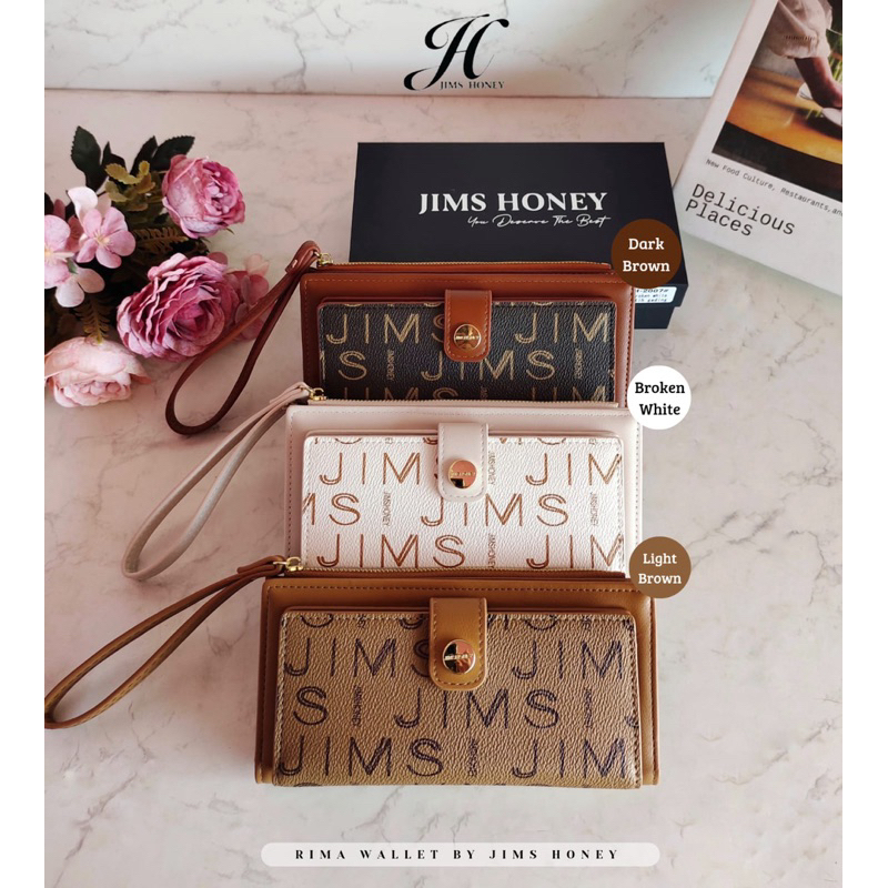 Jims Honey Dompet Tali Dompet Panjang Wanita Rima Wallet (Free Exclusive Box)