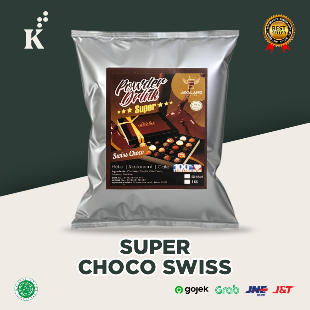 

Bubuk Minuman Rasa Swiss Choco Bubble drink Powder drink Ice Blended 1kg Javaland minuman instan