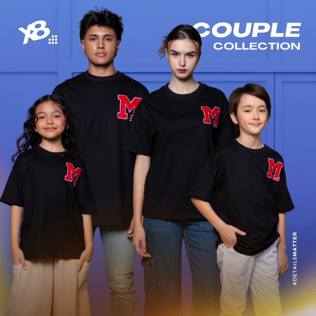 X8 Riski T-Shirt Couple Family - baju oversize couple keluarga