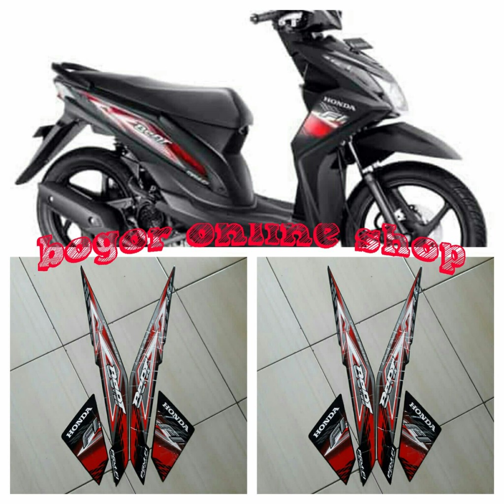 stiker body lis motor beat fi 2014 hitam