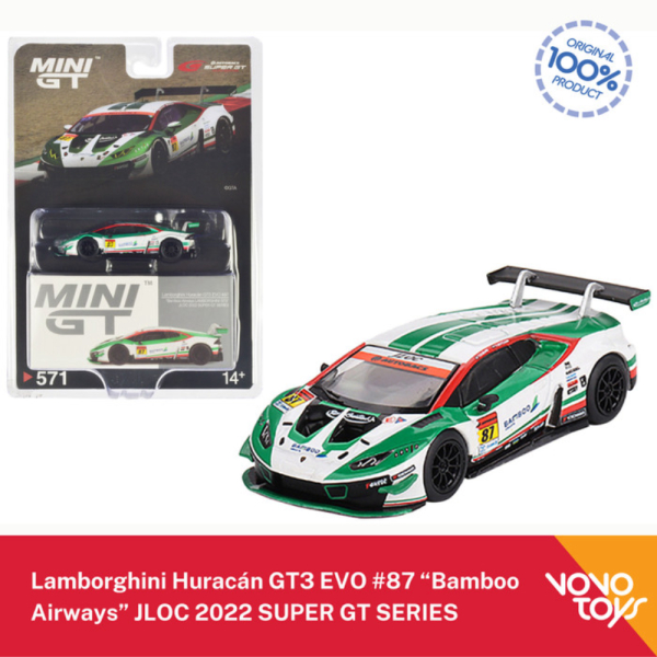 Promo MiniGT 572 Lamborghini Huracan GT3 EVO #87 Bamboo Airways JLOC Mini GT Limited