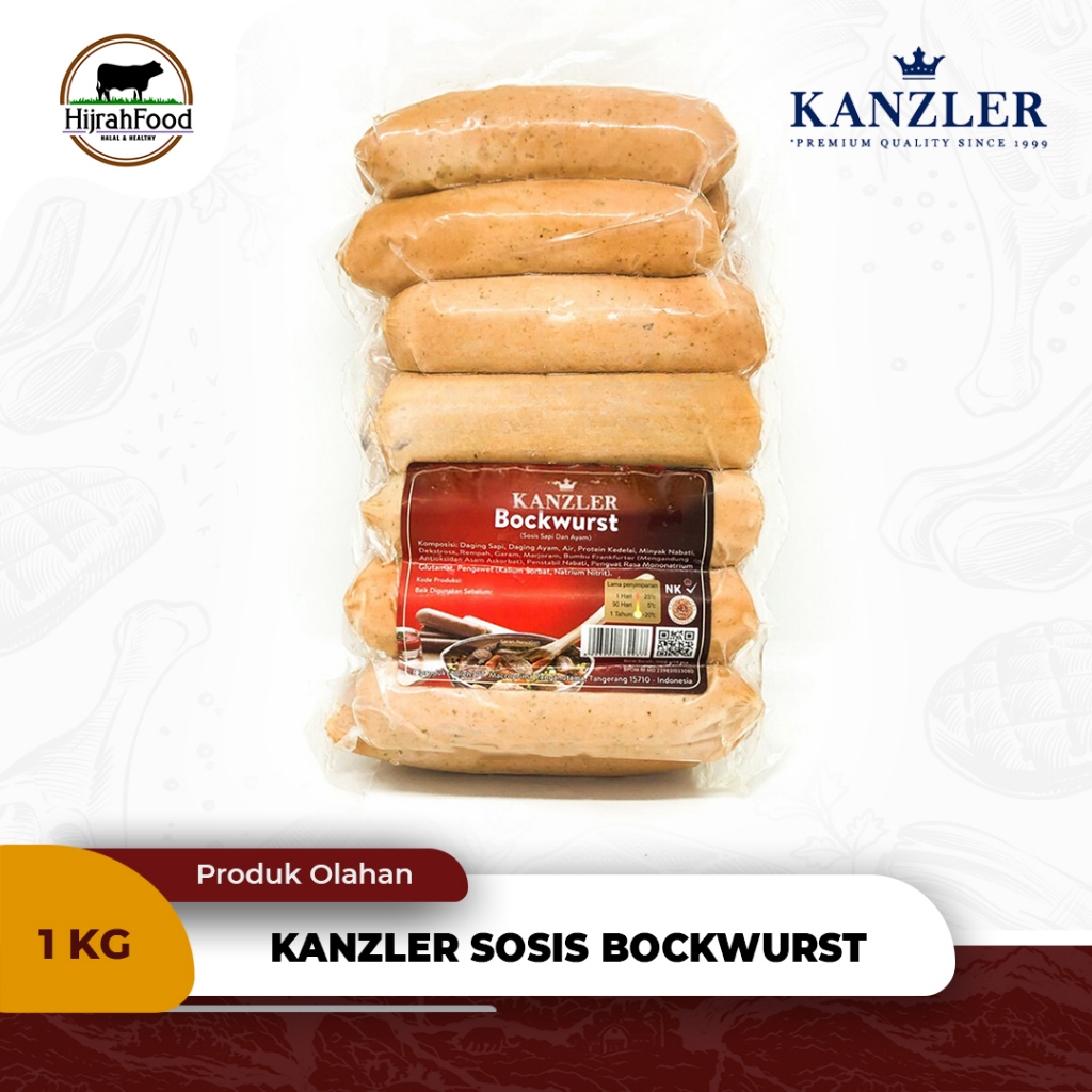 

Kanzler Bockwurst Sosis Sapi 1000gr Extra Meaty Crispy Bite