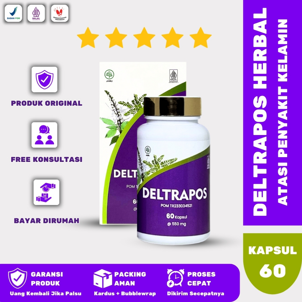 Jual Obat Gonore Nyeri Pada Penis Dan Pipis Keluar Nanah - Deltrapos Herbal Isi 60 Kapsul