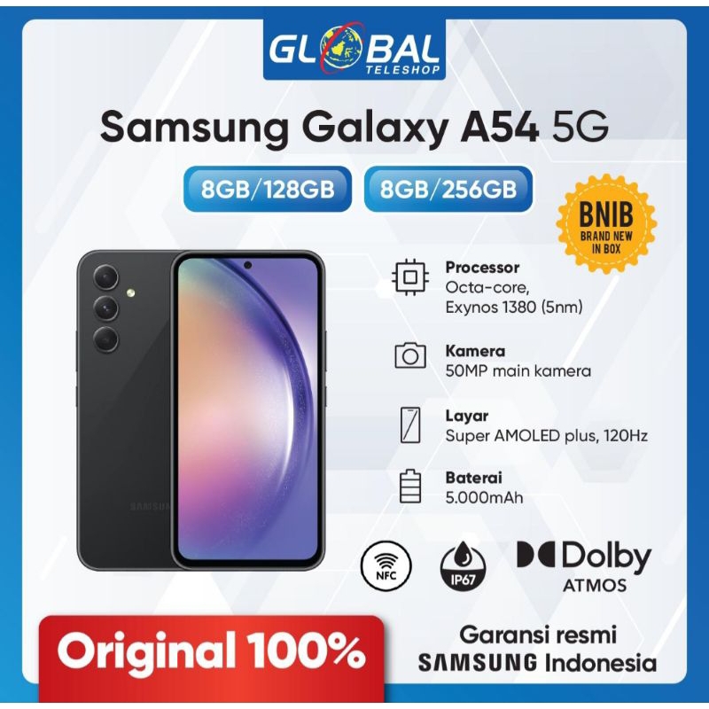 Samsung Galaxy A54 5G 8/128GB 8/256GB - Garansi Resmi