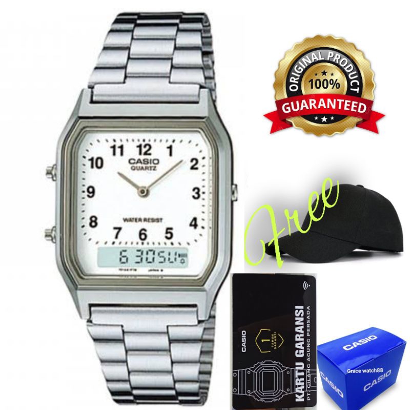 Jam tangan Casio Analog digital Aq-230a-7bmq / Casio original aq-230a-7b / Casio original