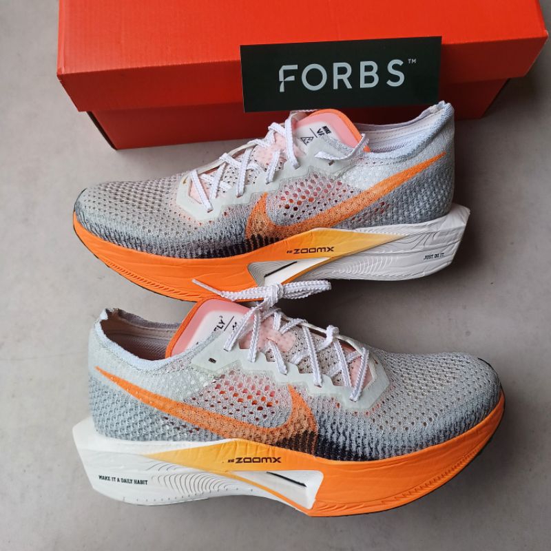 Nike ZoomX Vaporfly Next% 3 Sea Glass Bright Mandarin || white orange