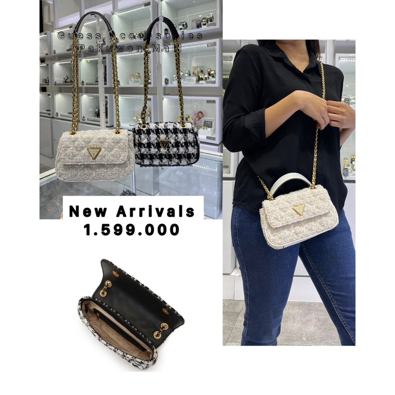 bestseller slingbag guesss mewah tweeed croco backpack guess