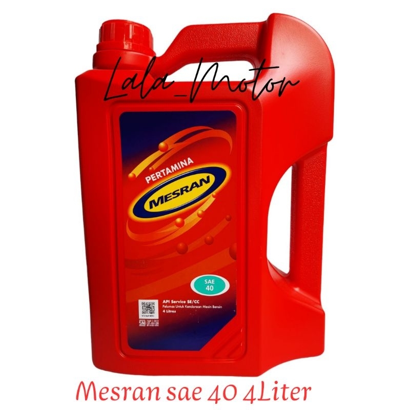 Oli Mobil Mesran Sae 40 4 Liter (pelumas mesin bensin)