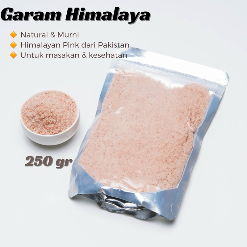 

GARAM HIMALAYA PINK PAKISTAN 250gr himalayan salt natural pakistan halus ping organik garem gunung